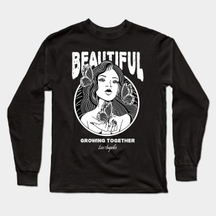 Girl Butterfly tattoo vintage Long Sleeve T-Shirt